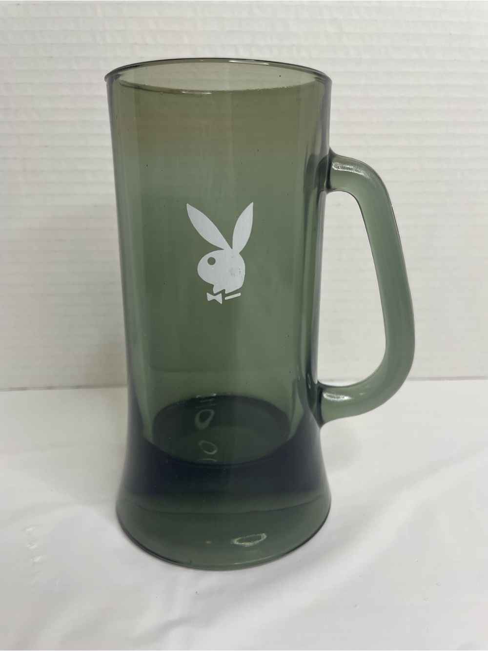 Vintage Playboy Smoked Green Glass Beer Mug